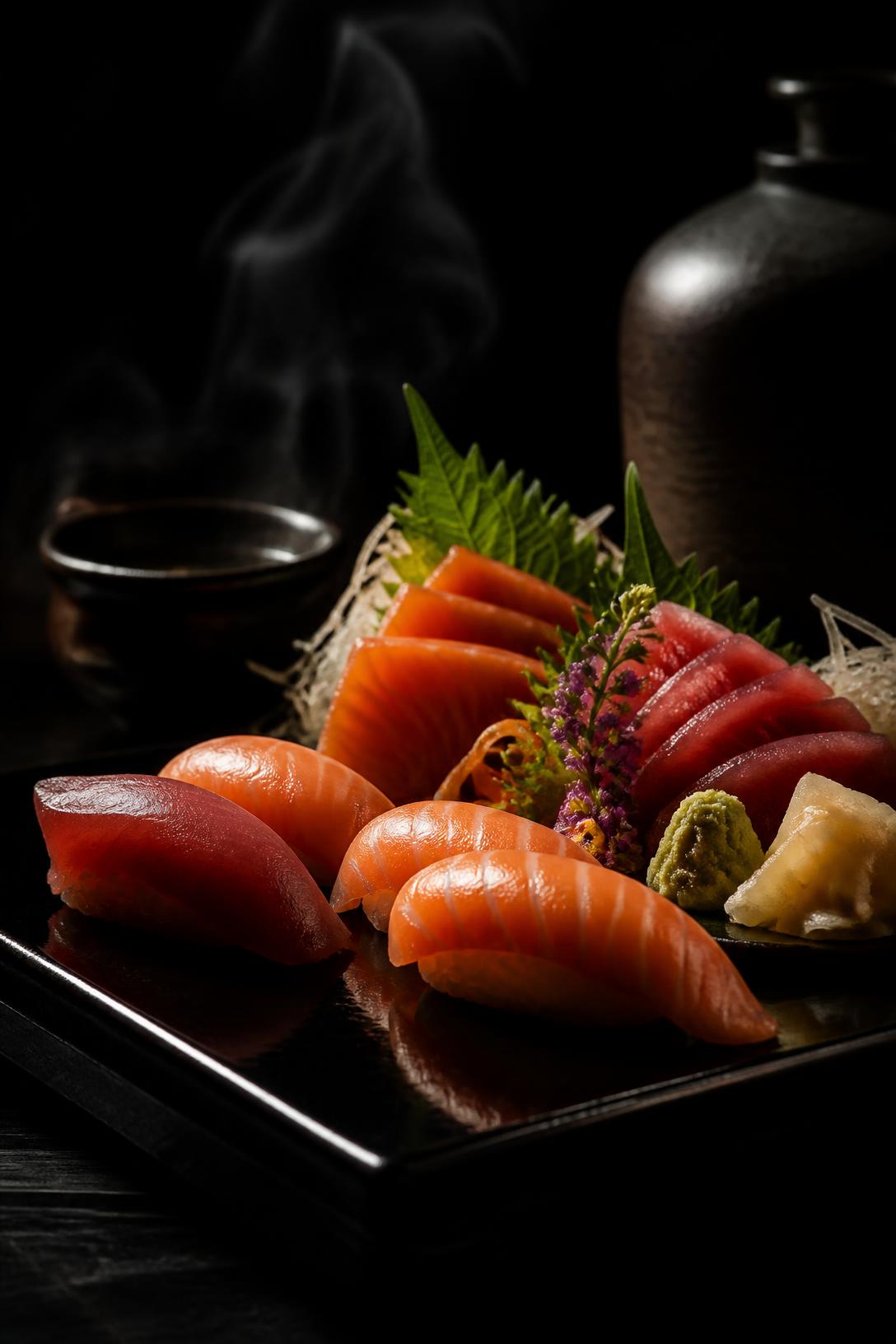 Sushi e sashimi appena tagliati al Coral Sushi di Alghero